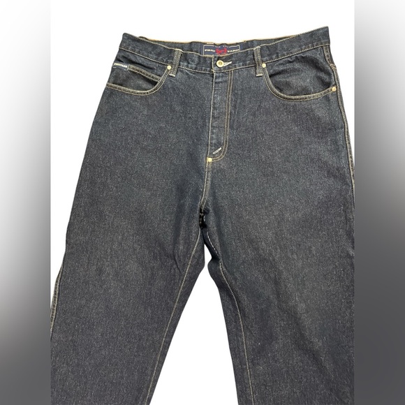 Vintage Y2K Phat Farm Baggy Wide Leg Jeans Dark Blue Like New - Picture 2 of 9